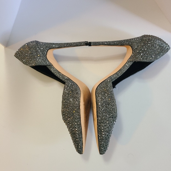 Steve Madden Grey/Silver Rhinestone Pumps Women Stiletto Size 8M - Picture 2 of 11